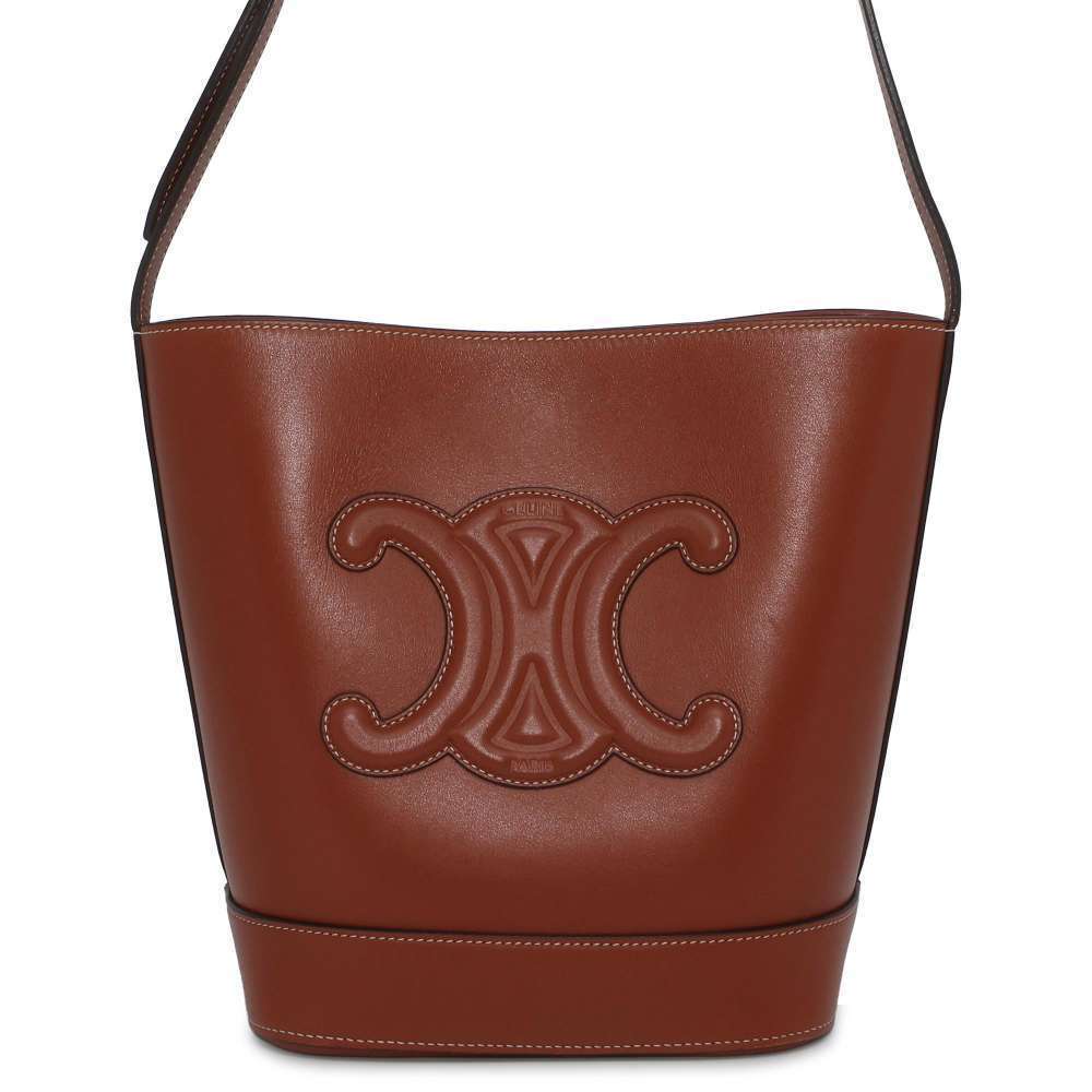 Celine Shoulder Bag Bucket Cuire Triomphe